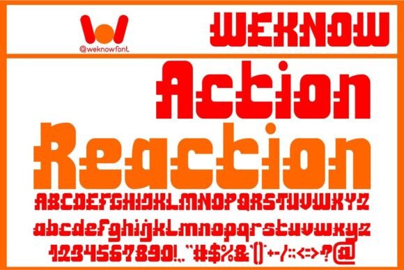 Action Reaction: A Futuristic Display Font for Bold Brands