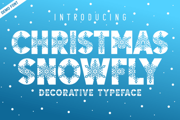 Christmas Snowfly Demo Font for Business Branding