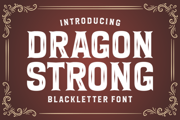 Dragon Strong Font for Crafters