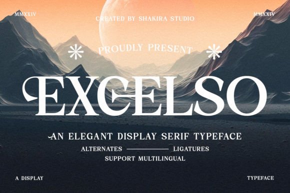 Excelso: An Elegant Serif Typeface for Editorial Design