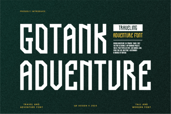 Gotank Adventure: A Bold Serif Typeface for Editorial Design