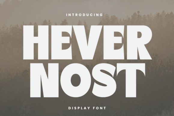 Hevernost: A Bold Display Font for Editorial Design