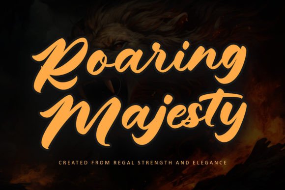 Roaring Majesty: A Bold Script Font for Web Design