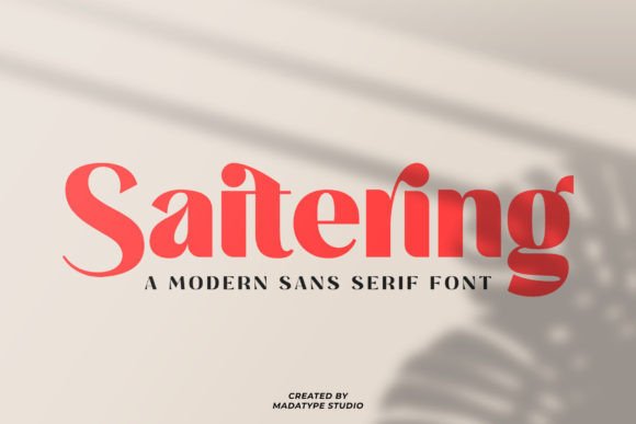 Saitering: A Bold Sans Serif Font for Web Headers