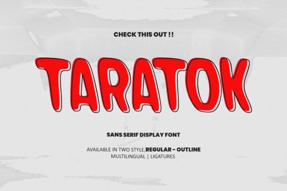 Taratok: A Bold Display Font for Campaigns