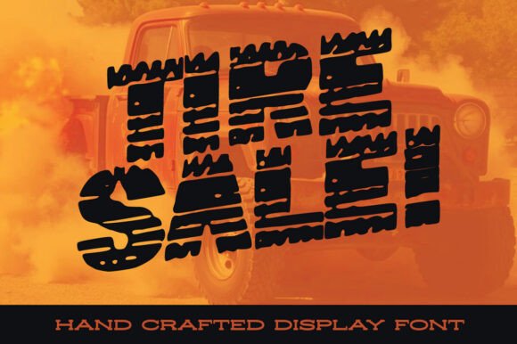 Tire Sale Font: Bold Display Type for Web